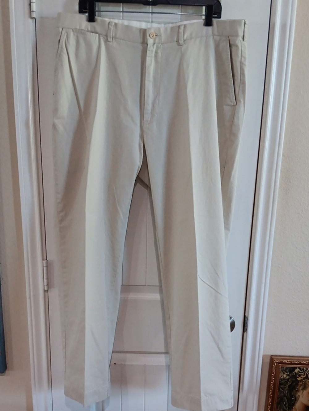 Vintage Polo Ralph Lauren Chino Pants 38x30 Flat Front Cream Beige 90s Macau